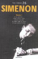 Couverture du livre « Tout simenon tome 26 (centenaire) - vol26 » de Simenon/Fernandez aux éditions Omnibus