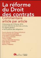 Couverture du livre « La réforme du droit des contrats ; commentaire article par article » de Thibault Douville aux éditions Gualino