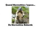 Couverture du livre « Quand Marmottine s'expose » de Babarde Marmottine aux éditions Books On Demand