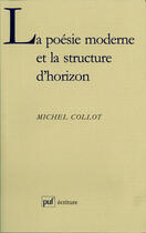 Couverture du livre « La poesie moderne et la structure d'horizon » de Michel Collot aux éditions Puf