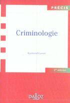 Couverture du livre « Criminologie » de Raymond Grassin aux éditions Dalloz