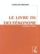 Couverture du livre « Livre du deuteronome » de Carriere Jm aux éditions Editions De L'atelier