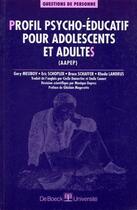 Couverture du livre « Profil psycho-éducatif pour adolescents et adultes (AAPEP) » de  aux éditions De Boeck Superieur