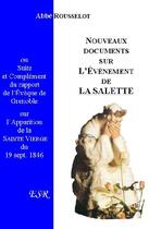 Couverture du livre « La salette, nouveaux documents » de Rousselot aux éditions Saint-remi