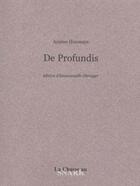 Couverture du livre « De Profundis » de Arsene Houssaye aux éditions Chasse Au Snark