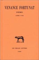 Couverture du livre « Poèmes Tome 2 ; L5-8 » de Venance Fortunat aux éditions Belles Lettres