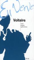 Couverture du livre « Voltaire ; mots, propos, aphorismes » de David Alliot aux éditions Horay