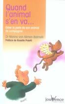 Couverture du livre « N 26 quand l'animal s'en va... » de Allmen-Balmelli M V. aux éditions Jouvence