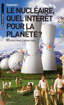 Couverture du livre « Le nucléaire, une solution pour la planète ? » de Henri Safa aux éditions Specifique