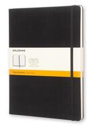 Couverture du livre « Carnet très grand format lignes ; couverture rigide noire » de  aux éditions Moleskine