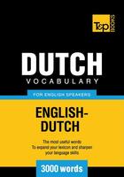 Couverture du livre « Dutch vocabulary for English speakers - 3000 words » de Andrey Taranov aux éditions T&p Books