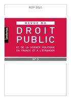 Couverture du livre « Revue du droit public et de science politique france et a l etranger n 3-2021 » de  aux éditions Lgdj