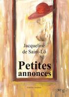 Couverture du livre « Petites annonces » de Saint Lo aux éditions Amalthee