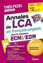 Couverture du livre « Annales de LCA en français-anglais pour le concours ECNI/EDN » de Théo Pezel aux éditions Vuibert