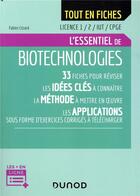 Couverture du livre « Biotechnologies ; licence 1, 2, IUT, CPGE ; l'essentiel en fiches » de Fabien Cezard aux éditions Dunod