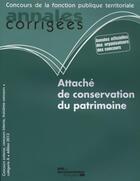 Couverture du livre « Attaché de conservation du patrimoine 2013 ; concours catégorie A » de  aux éditions Documentation Francaise