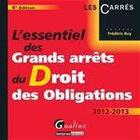 Couverture du livre « L'essentiel des grands arrêts du droit des obligations (4e édition) » de Frederic Buy aux éditions Gualino