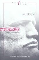 Couverture du livre « Mussolini » de Didier Musieldlak aux éditions Presses De Sciences Po