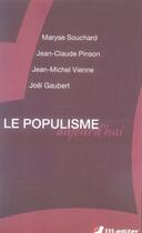 Couverture du livre « Le populisme aujourd'hui » de Gaubert Joel / Pinso aux éditions M-editer