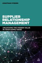 Couverture du livre « Supplier Relationship Management » de O'Brien Jonathan aux éditions Kogan Page Digital