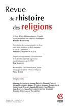 Couverture du livre « Revue de l'histoire des religions - n 1/2022 » de  aux éditions Armand Colin