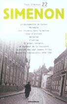 Couverture du livre « Tout simenon tome 22 (centenaire) - vol22 » de Georges Simenon aux éditions Omnibus