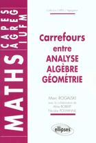 Couverture du livre « Carrefours entre analyse, algebre et geometrie » de Rogalski Marc aux éditions Ellipses