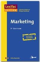 Couverture du livre « Marketing (3e édition) » de Mayrhofer/Ulrike aux éditions Breal