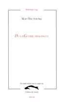 Couverture du livre « De la guerre prolongée » de Tse Toung Mao aux éditions Editions Du Sandre
