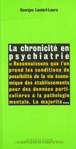 Couverture du livre « La chronicite en psychiatrie » de Lanteri-Laura G. aux éditions Empecheurs De Penser En Rond