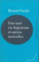 Couverture du livre « Une nuit en Argentine et autres nouvelles » de Benoit Virole aux éditions Des Alentours