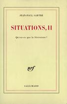 Couverture du livre « Situations - vol02 » de Jean-Paul Sartre aux éditions Gallimard (patrimoine Numerise)