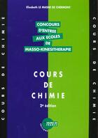 Couverture du livre « Cours de chimie 2e ed » de Masne De Che Le aux éditions Heures De France