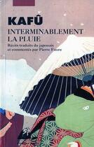 Couverture du livre « Interminablement la pluie » de Kafu aux éditions Picquier