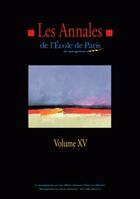 Couverture du livre « Les annales de l'école de Paris t.15 » de  aux éditions Maison Des Sciences De L'homme