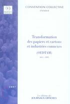 Couverture du livre « Transformation des papiers et cartons et industries connexes » de  aux éditions Direction Des Journaux Officiels