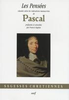 Couverture du livre « Pensées » de Pascal aux éditions Cerf