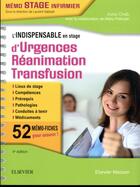 Couverture du livre « L'indispensable en stage d'urgences-réanimation-transfusion » de Aures Chaib aux éditions Elsevier-masson