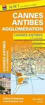 Couverture du livre « Cannes Antibes agglomeration + 7 communes ; 1/10 800 » de  aux éditions Blay Foldex