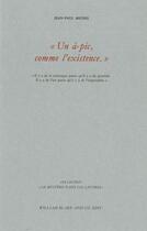 Couverture du livre « Un à-pic comme l'existence » de Jean-Paul Michel aux éditions William Blake & Co