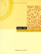 Couverture du livre « Oeuvres poétiques choisies ; 1934-1958 » de Emilio Villa aux éditions Part De L'oeil