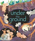 Couverture du livre « Peep inside : under the ground » de Simona Dimitri et Anna Miilbourne aux éditions Usborne