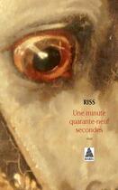 Couverture du livre « Une minute quarante-neuf secondes » de Riss aux éditions Actes Sud