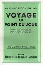 Couverture du livre « Voyage au point du jour » de Mariano Picon-Salas aux éditions Nel