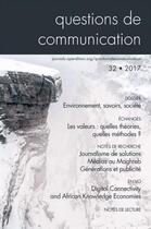 Couverture du livre « QUESTIONS DE COMMUNICATION Tome 32 » de Igor Babou aux éditions Pu De Nancy
