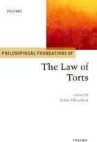 Couverture du livre « Philosophical Foundations of the Law of Torts » de John Oberdiek aux éditions Oup Oxford