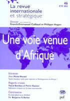 Couverture du livre « Une voie venue d'Afrique (été 2002) » de  aux éditions Dalloz