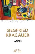 Couverture du livre « Genêt » de Siegfried Kracauer aux éditions Belles Lettres
