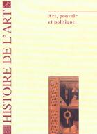 Couverture du livre « Art, pouvoir et politique » de  aux éditions Somogy