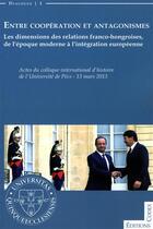 Couverture du livre « Entre coopération et antagonismes - livre » de  aux éditions Editions Codex